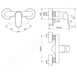 Ideal Standard CeraFlex - Mitigeur de douche, chrome B1720AA