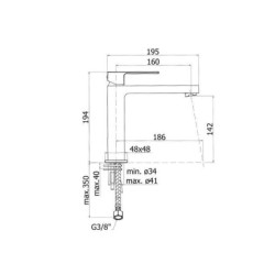 Paffoni Elle - Mitigeur de lavabo Medium, chrome EL074CR