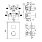 Paffoni Level - Mitigeur de douche thermostatique encastré pour 2 sorties, avec corps, chrome LEQ518CR