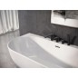 Ravak Flat - Mitigeur pour montage sur bord de baignoire, installation 4 trous, noir mat X070176