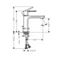 Hansgrohe Rebris E - Mitigeur de lavabo avec vidage, noir mat 72557670