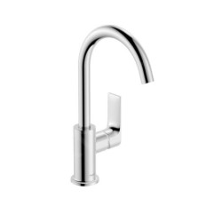 Hansgrohe Rebris E - Mitigeur de lavabo avec vidage et bec orientable, chrome 72576000