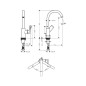 Hansgrohe Rebris E - Mitigeur de lavabo avec vidage et bec orientable, chrome 72576000
