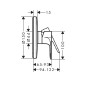 Hansgrohe Rebris S - Mitigeur de douche encastré, noir mat 72667670