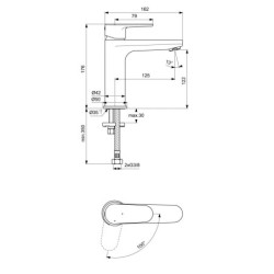 Ideal Standard Cerafine O - Mitigeur de lavabo, BlueStart, chrome BC700AA