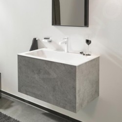 Hansgrohe Finoris - Mitigeur de lavabo 100, Push-Open, EcoSmart, blanc mat 76010700