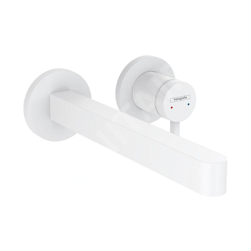 Hansgrohe Finoris - Mitigeur de lavabo encastré, installation 2 trous, EcoSmart, blanc mat 76050700