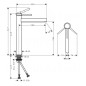 Hansgrohe Finoris - Mitigeur de lavabo 260, avec Push-Open, blanc mat 76070700