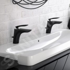 Kludi Balance - Mitigeur de lavabo avec vidage, noir mat 520238775