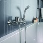 Ideal Standard Alpha - Mitigeur de baignoire avec inverseur en céramique, montage mural, chrome BC489AA