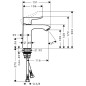 Hansgrohe Metris - Mitigeur de lavabo 110, LowFlow 3,5 l/min avec vidage, chrome 31203000