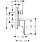Hansgrohe Metris New - Mitigeur de baignoire encastré, chrome 31454000 Hansgrohe Metris New - Mitigeur de baignoire encastré, chrome 31454000