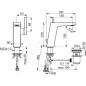Hansa Loft - Mitigeur de lavabo avec garniture de vidage, chrome 57552203