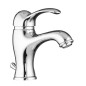 Sapho Kirké - Mitigeur de lavabo avec bonde, chrome KI02C Sapho Kirké - Mitigeur de lavabo avec bonde, chrome KI02C