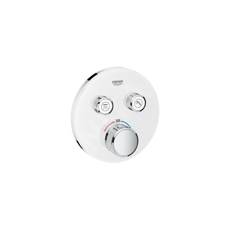 Grohe Grohtherm SmartControl - Mitigeur thermostatique encastré de baignoire à 2 sorties, blanc lunaire 29151LS0