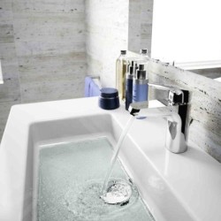 Ideal Standard CeraFlex - Mitigeur de lavabo Grande avec vidage, BlueStart, chrome B1715AA