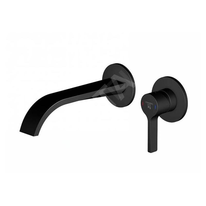Steinberg 280 - Mitigeur de lavabo encastré, installation 2 trous, noir mat 280 1814 3 S