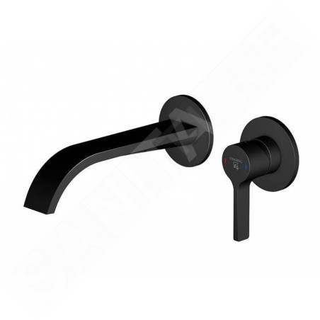 Steinberg 280 - Mitigeur de lavabo encastré, installation 2 trous, noir mat 280 1814 3 S