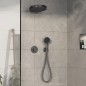 Hansgrohe ShowerSelect Comfort - Mitigeur thermostatique encastré, 2 sorties, chrome noir brossé 15554340 Hansgrohe ShowerSelect Comfort - Mitigeur thermostatique encastré, 2 sorties, chrome noir brossé 15554340