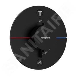 Hansgrohe ShowerSelect Comfort - Mitigeur thermostatique encastré, 2 sorties, noir mat 15554670