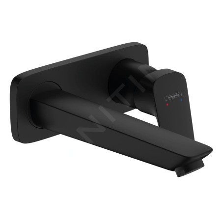 Hansgrohe Logis - Mitigeur de lavabo encastré, avec vidage, EcoSmart, noir mat 71220670