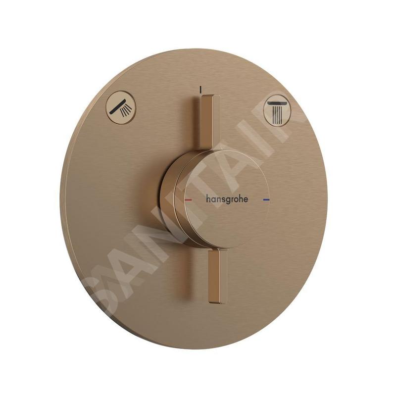 Hansgrohe DuoTurn S - Mitigeur encastré, 2 sorties, bronze brossé 75418140