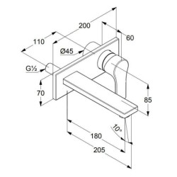 Kludi Zenta SL - Mitigeur de lavabo encastré, noir mat 482473965