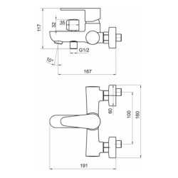 Novaservis Titania Fresh - Mitigeur salle de bains avec accessoires, espacement 100 mm, chromé 96025,0E