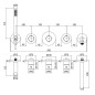 Paffoni Modular Box - Mitigeur thermostatique encastré, pour 2 sorties, noir mat MDE001NO