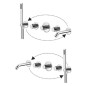 Paffoni Modular Box - Mitigeur thermostatique encastré, pour 2 sorties, noir mat MDE001NO