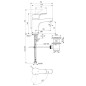 Ideal Standard Cerabase - Mitigeur de lavabo avec vidage, BlueStart, chrome BC832AA