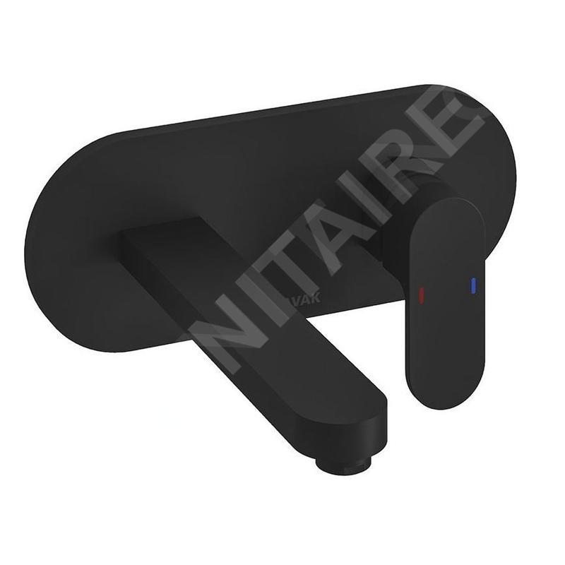 Ravak Chrome - Mitigeur encastré de lavabo avec corps d'encastrement, noir mat X070430