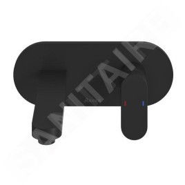 Ravak Chrome - Mitigeur encastré de lavabo avec corps d'encastrement, noir mat X070430