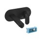 Ravak Chrome - Mitigeur encastré de lavabo avec corps d'encastrement, noir mat X070430