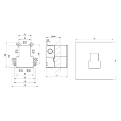 Ravak R-box - Corps d’encastrement Vertical O2 pour mitigeur encastré X070234