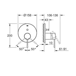 Grohe Essence - Mitigeur encastré pour 2 appareils, Warm Sunset 24058DA1