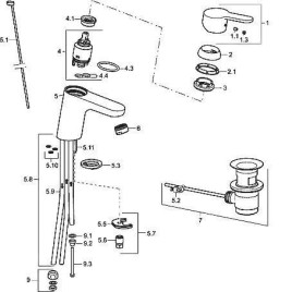 Hansa Primo - Mitigeur de lavabo, chrome 49571103