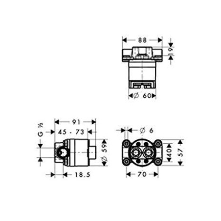 Axor Corps d’encastrement - Corps d’encastrement pour thermostat et colonne de douche 10902180