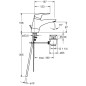 Hansa Mix - Mitigeur de lavabo avec garniture de vidage, chrome 01192183