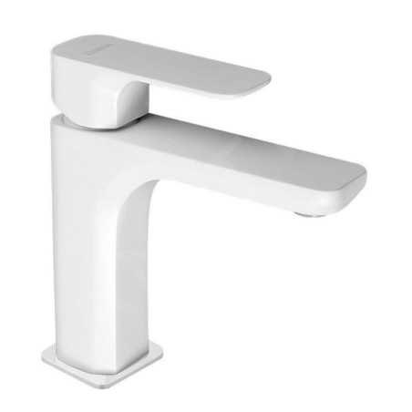 Sapho Spy - Mitigeur de lavabo sans bonde, blanc mat PY02/14