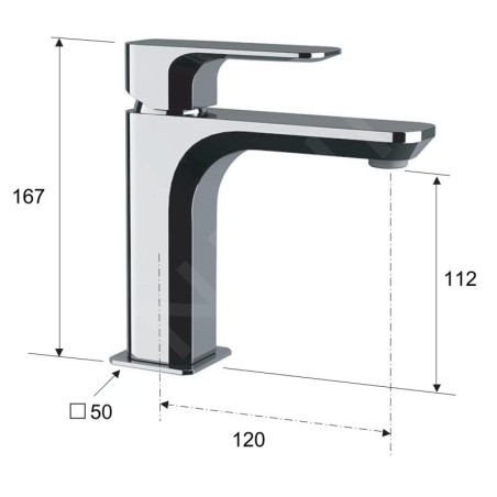 Sapho Spy - Mitigeur de lavabo sans bonde, blanc mat PY02/14