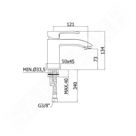Paffoni Level - Mitigeur de lavabo, chrome LES071CR