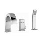 Paffoni Level - Mitigeur de baignoire, installation 3 trous, chrome LEC040CR