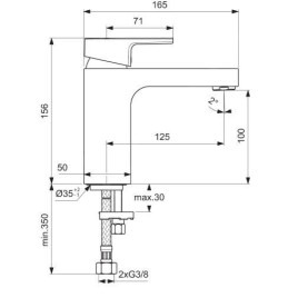 Ideal Standard Edge - Mitigeur de lavabo, chrome A7105AA