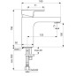 Ideal Standard Edge - Mitigeur de lavabo, chrome A7105AA