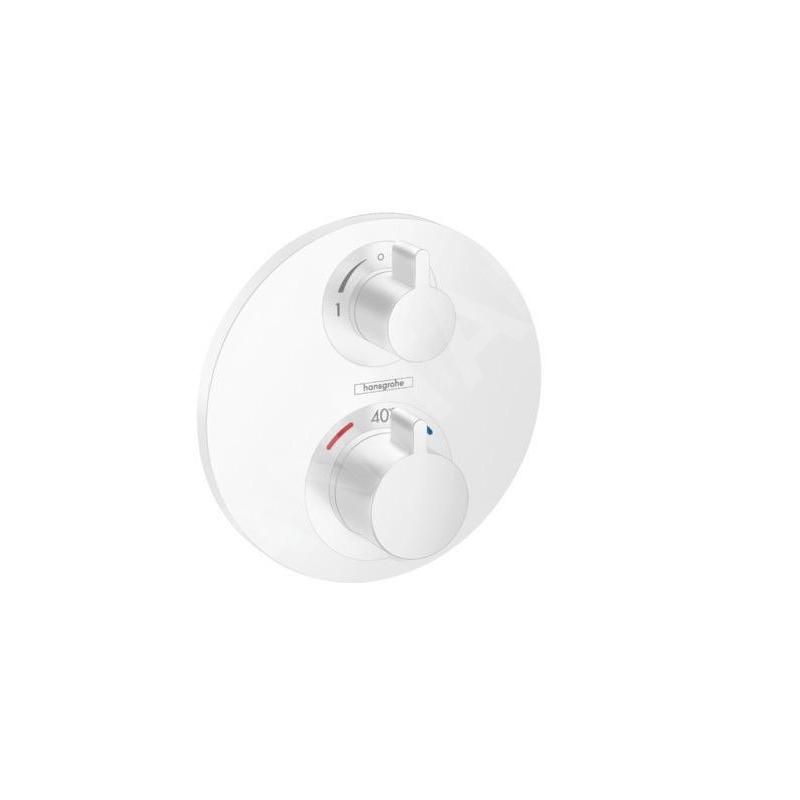 Hansgrohe Ecostat S - Mitigeur thermostatique encastré, 2 sorties, blanc mat 15758700