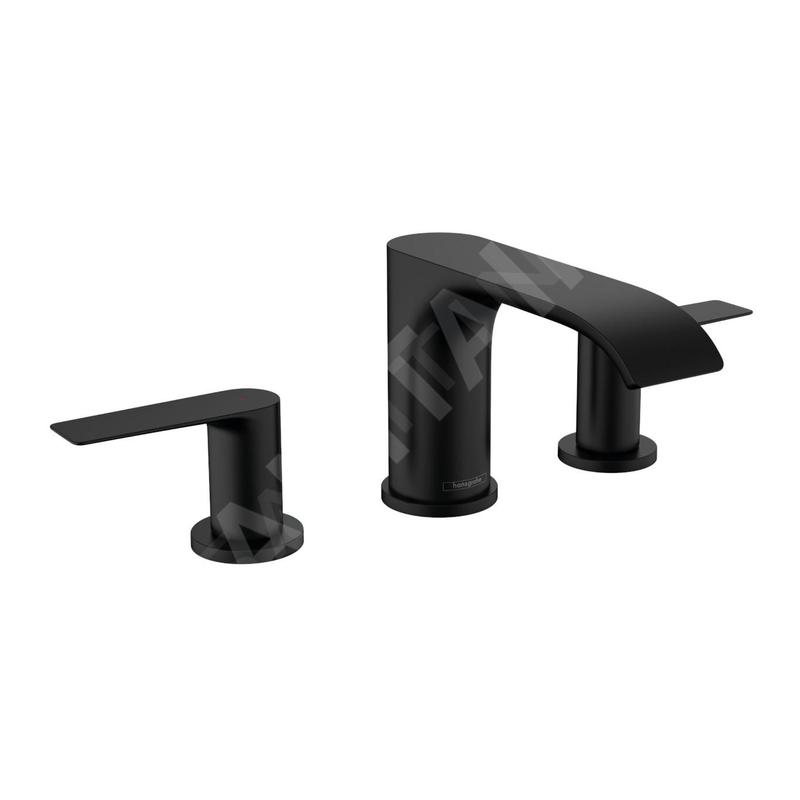 Hansgrohe Vivenis - Mitigeur de lavabo 90, installation 3 trous, Push-Open, EcoSmart, noir mat 75033670