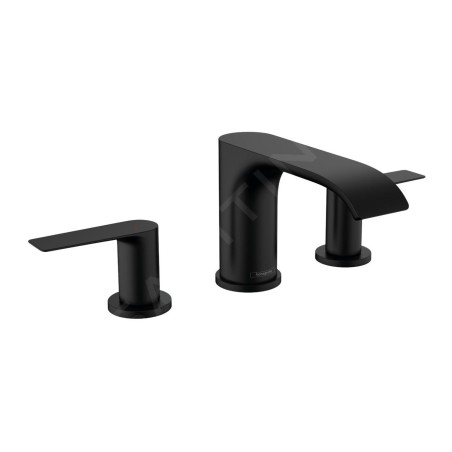 Hansgrohe Vivenis - Mitigeur de lavabo 90, installation 3 trous, Push-Open, EcoSmart, noir mat 75033670