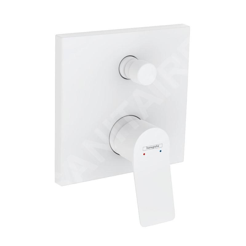 Hansgrohe Vivenis - Mitigeur de baignoire encastré, 2 sorties, blanc mat 75415700