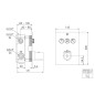 Steinberg 390 - Mitigeur thermostatique encastré pour 3 sorties, chrome 390 4231 3